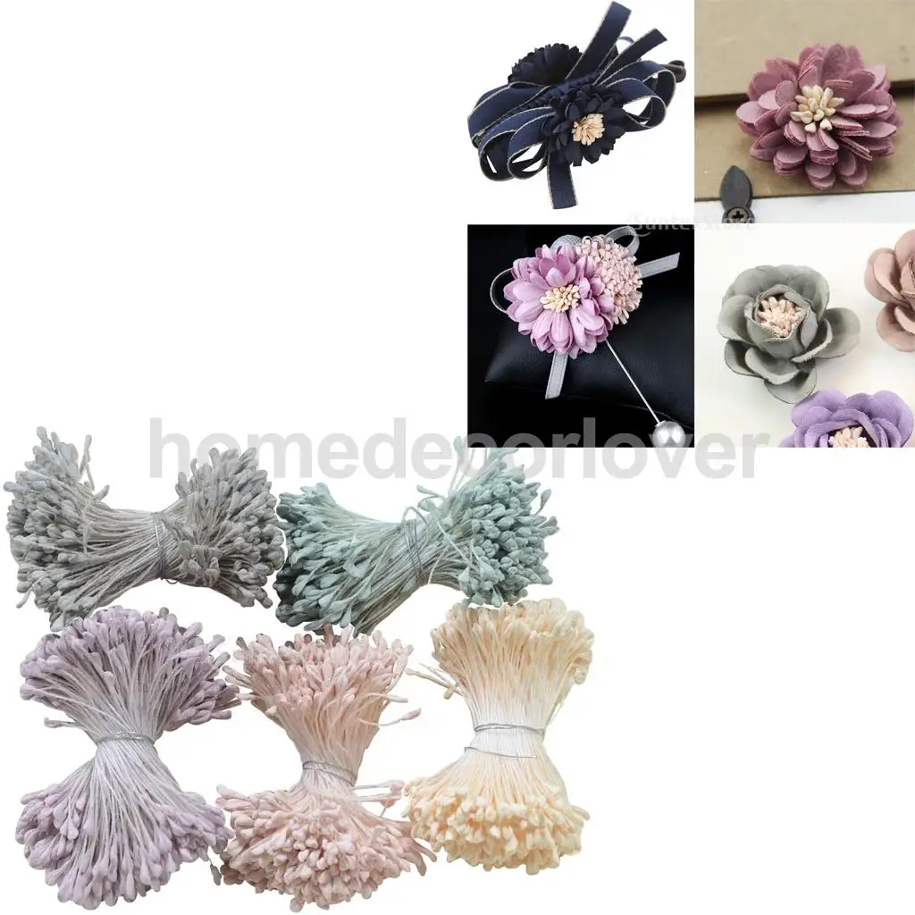 360 шт жемчужный цветок Stamen Pistil украшение для торта двойной наконечник DIY ВЕНОК
