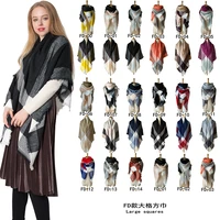 2019 winter square scarf for women brand designer shawl cashmere plaid scarves blanket wholesale dropshipping