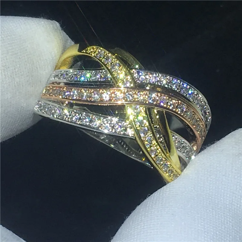 В винтажном стиле 3 вида цветов марки infinity ring серебряный цвет обещание AAAAA Циркон