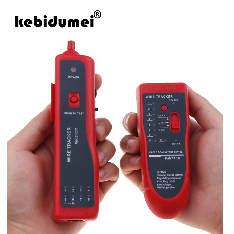 Тестер сетевого кабеля kebidumei тестер для Lan RJ45 RJ11 устройство обнаружения