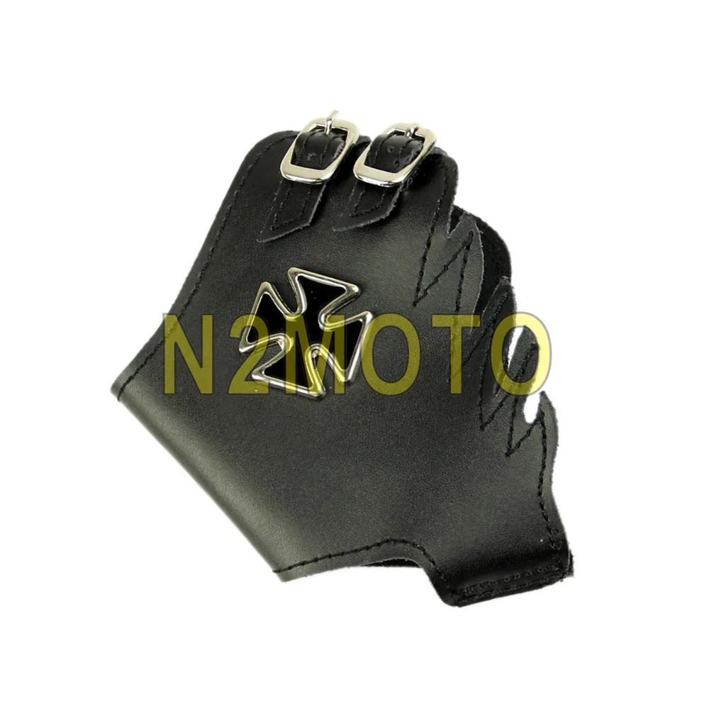Мотоциклетная Мужская Байкерская черная перчатка крутая крест панк