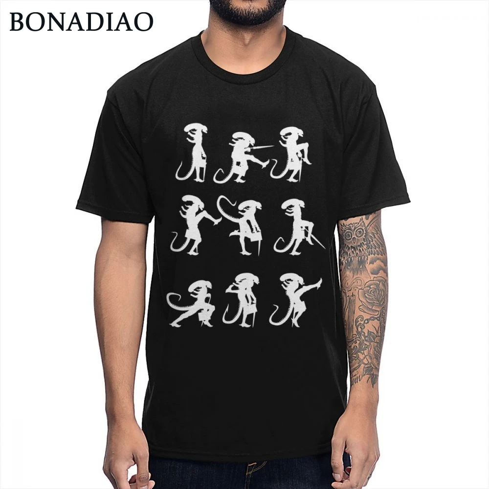 S 6XL большой Размеры министерства Alien глупых прогулок Xenomorph футболка Новое