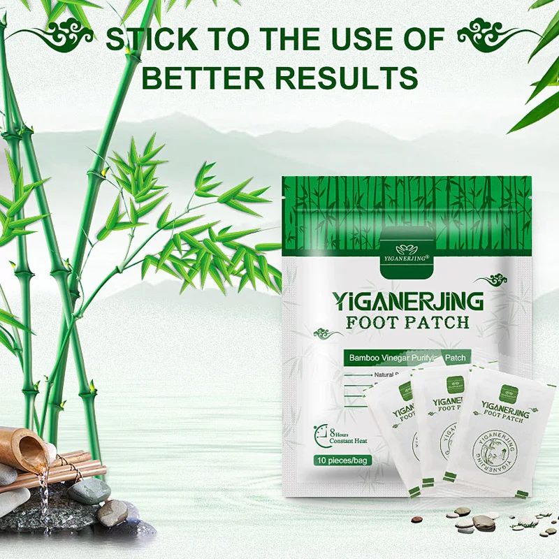 10 шт. = 100 шт Herbal бамбуковые пластыри колодки тела токсинов средства ухода за кожей