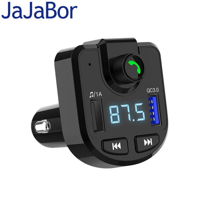 JaJaBor FM передатчик беспроводная связь Bluetooth автомобильный комплект двойной USB
