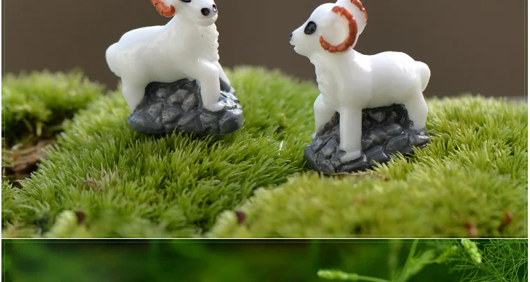 2019 1 шт. милый белая козья DIY Смола Сказочный Сад ремесло украшения миниатюрный