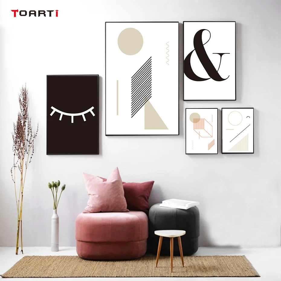 Современная мода абстрактная Глаза печати и плакат простой шаблон письмо холст