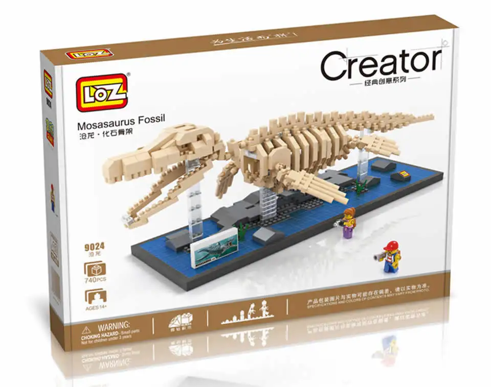 Блоки мир Юрского периода Mosasaurus алмазные Строительные кирпичи совместимые Legoings