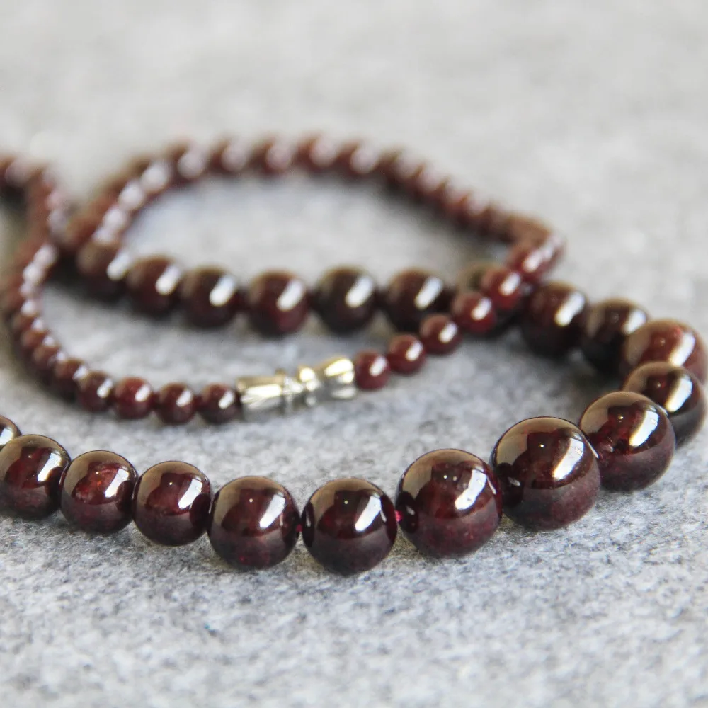 Аксессуары для поделок колье 4 12 мм гранат бусы женский подарок натуральные камни