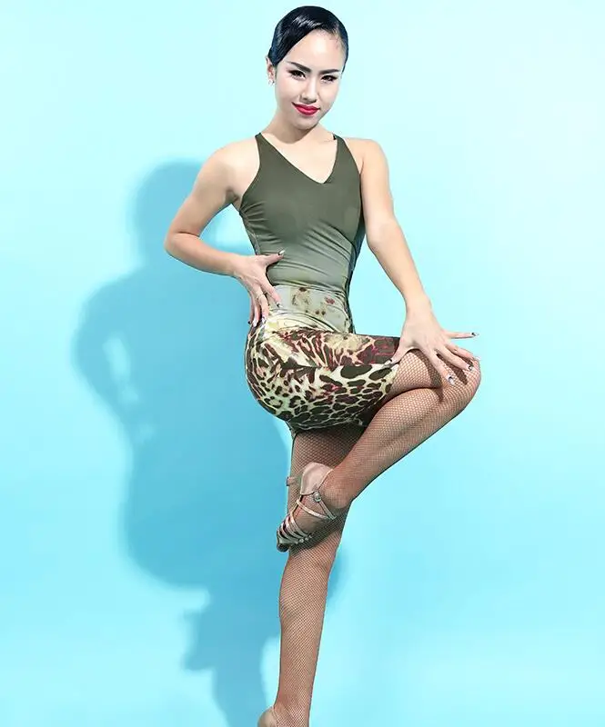 

Latin Dance Dress Sleeveless Irregular Skirt Lady Ballroom Tango Dresses Cha Salsa Clothes For Women Latin Practice dress