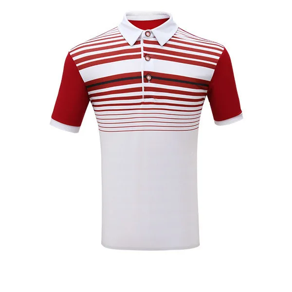 PGM Golf/Детская футболка с короткими рукавами для мальчиков летняя полосатая