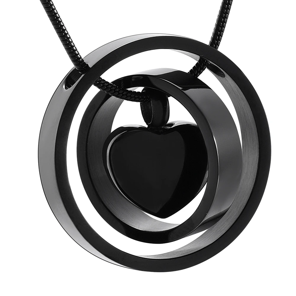 Кремационная Ювелирная урна Double circle plus inside closed ashes ювелирное ожерелье с двойным