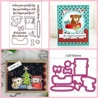 cat and dog metal cutting dies and clear stamp diy embossing handicraft scrapbooking paper card photo album making stencil