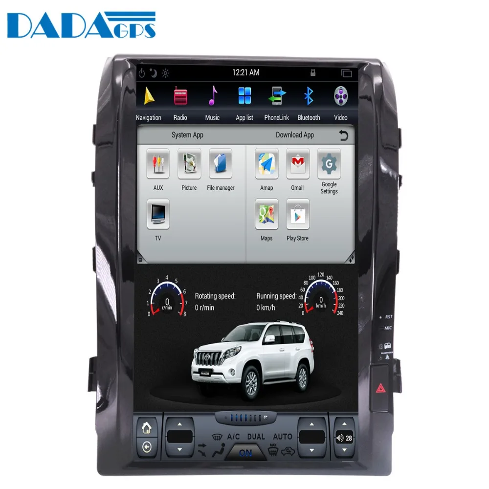 1" Tesla стиль Android 7,1 огромный экран без автомобиля dvd-плеер стерео радио для TOYOTA LAND CRUISER LC200 2008- gps навигация