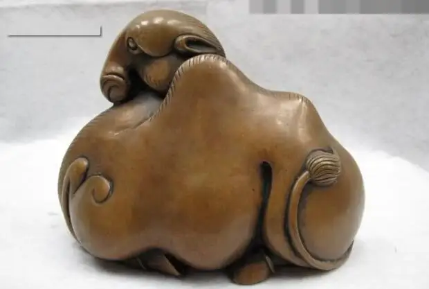 

S02943 Chinese Folk classical Copper Bronze lovely abstract llama camel Art Statue