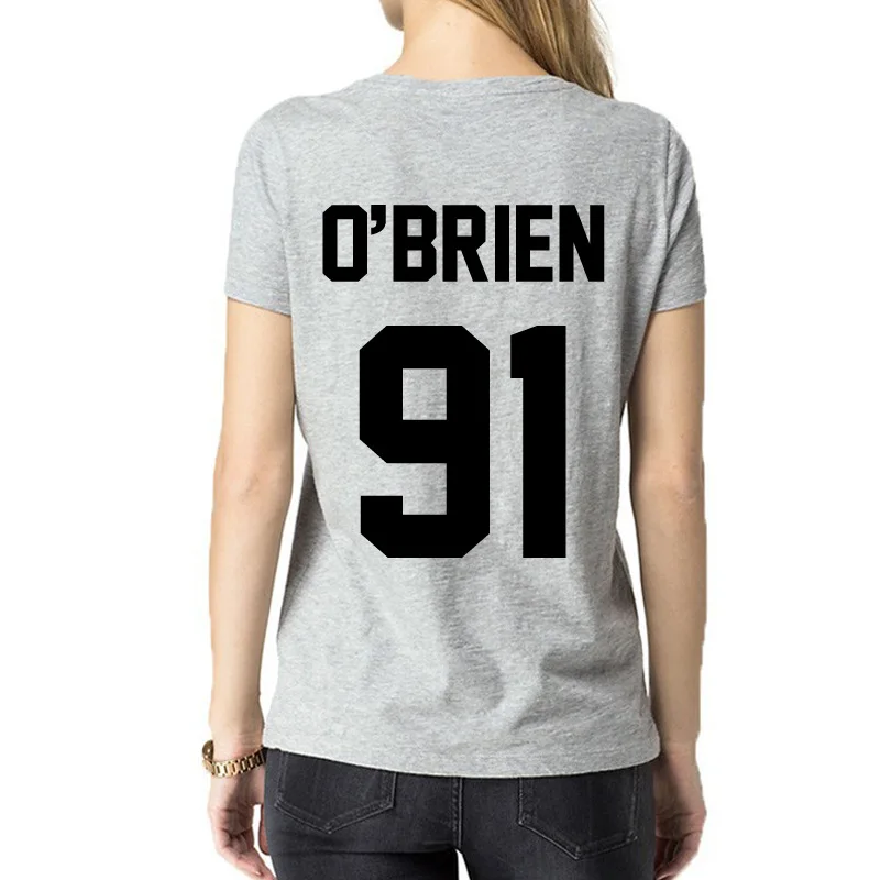 Dylan O'Brien футболка O'BRIEN 91 Футболка с принтом сбоку сзади модная женская мужская