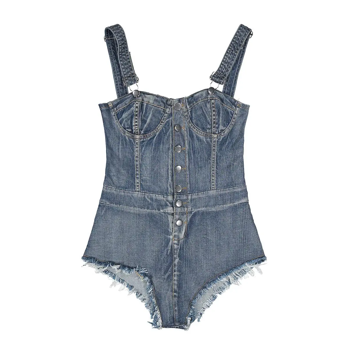 2020 Pole Dance Costume Denim Jumpsuit Singer Stage Dance Costume Women Nightclub Sexy Bodysuit Erotic Look Bandage Jumpsuit
