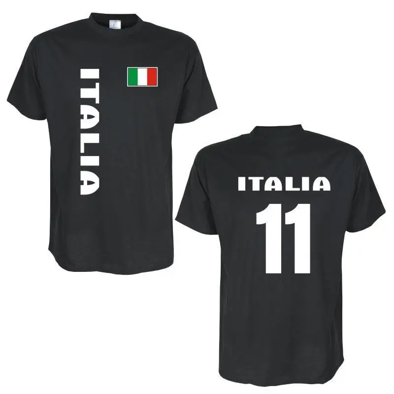 

2019 New Men's T ShirtITALIEN (Italia) Countries flag shirt with back number