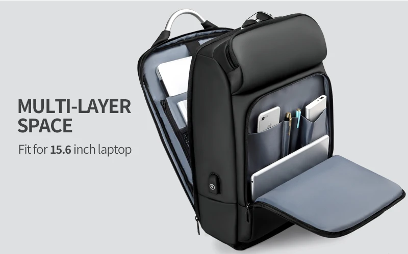 EURCOOL, 15,6 дюймов, рюкзак для ноутбука, черный, деловой, мужской, Mochila, usb зарядка, функциональный, рюкзак, водонепроницаемый, для путешествий, мужской, n1877