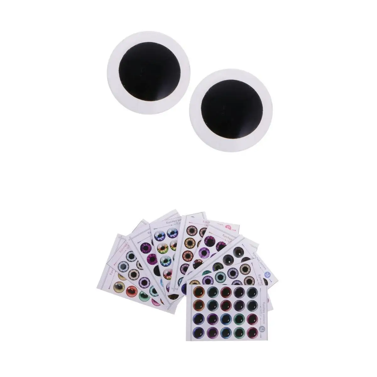 MagiDeal пластиковые вогнутые глаза и чипы шаблон для 12 дюймовой Куклы Blythe DIY