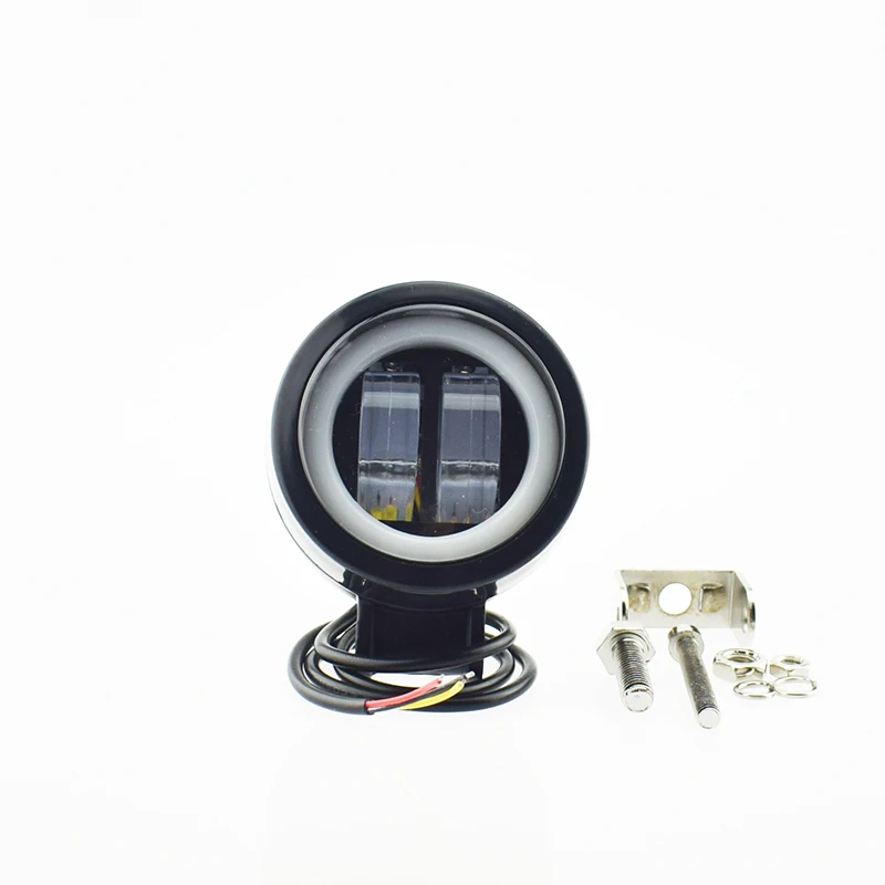 1pcs round lights Автомобильный налобный фонарь 12 В 20 Вт led moto рабочие огни moto rcycles Противотуманные фары Прожекторы вспомогательные огни moto rbike внедорожные лампы - Цвет: 1pcs round lights