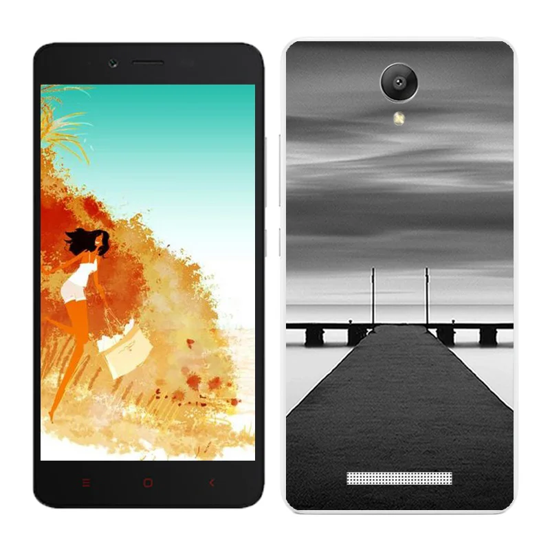 35 Чехлы для Xiaomi Redmi Note 2, Мягкая силиконовая задняя крышка для телефона Redmi Note2, черный Чехол С Рисунком Слона для Hongmi Note2 - Цвет: 35