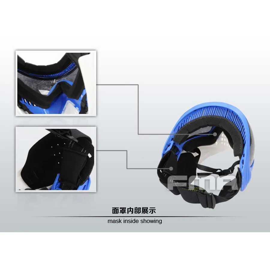 Защитные противотуманные очки FMA F1 для пейнтбола страйкбола с черными линзами