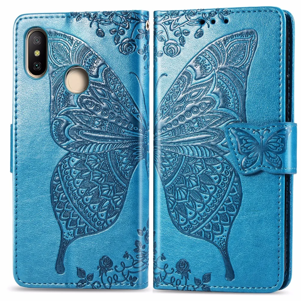 Чехол с 3D бабочкой для Xiaomi Redmi Note 5, 6, 6A, 7 Pro Plus, мягкий чехол из ТПУ, ПУ кожа, флип-чехол для телефона, кошелек, чехол, Etui Capa