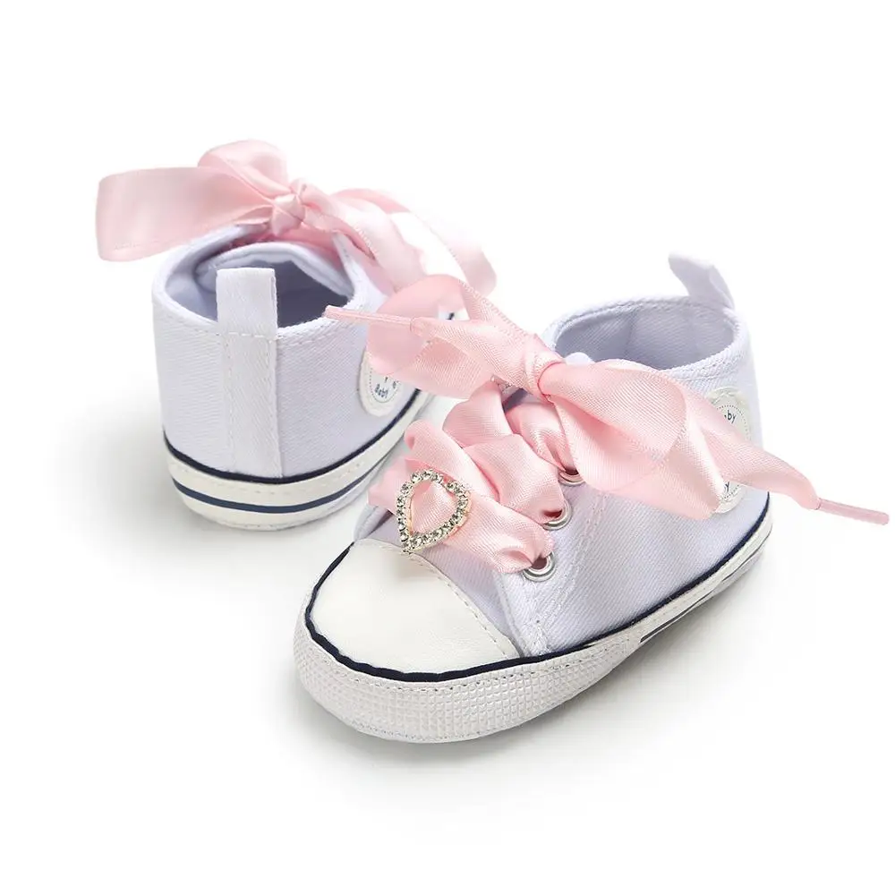 Новые детские туфли для новорожденных New Canvas First Walkers Infant Toddler мягкая подошва противоскользящая обувь для мальчиков и девочек 25 цветов