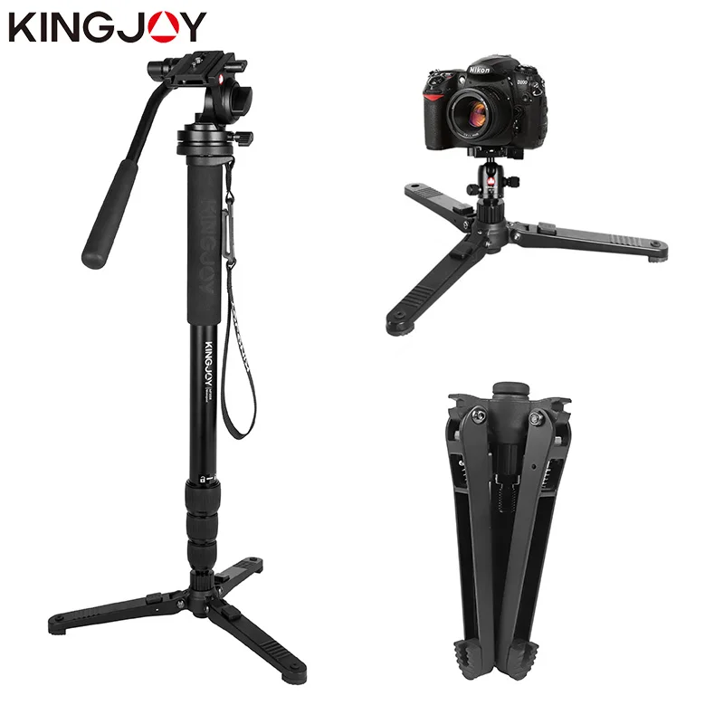 

Kingjoy MP3008+KH-6750 Professional Monopod Dslr For All Models Camera Tripod Stand Para Movil Flexible Tripe Stativ SLR DSLR