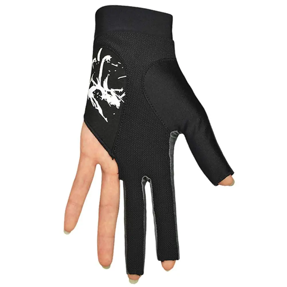 Single Left Hand Billiard Glove Three Finger Snooker Gloves Elastic Billiards Fitness Smooth For Men And Women | Спорт и развлечения