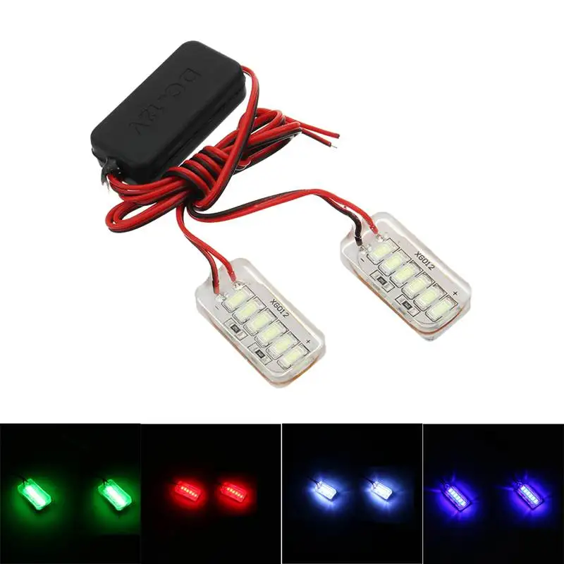 2 шт./лот светодиодный Автомобиль Мотоцикл Strobe Light предупреждающий свет 6500 к