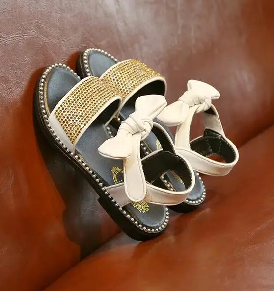 

2020 New New Girls Sandals Bow Girls Shoes Princess PU Fashion Children Sandals Summer Kids Sandals Size 27-36