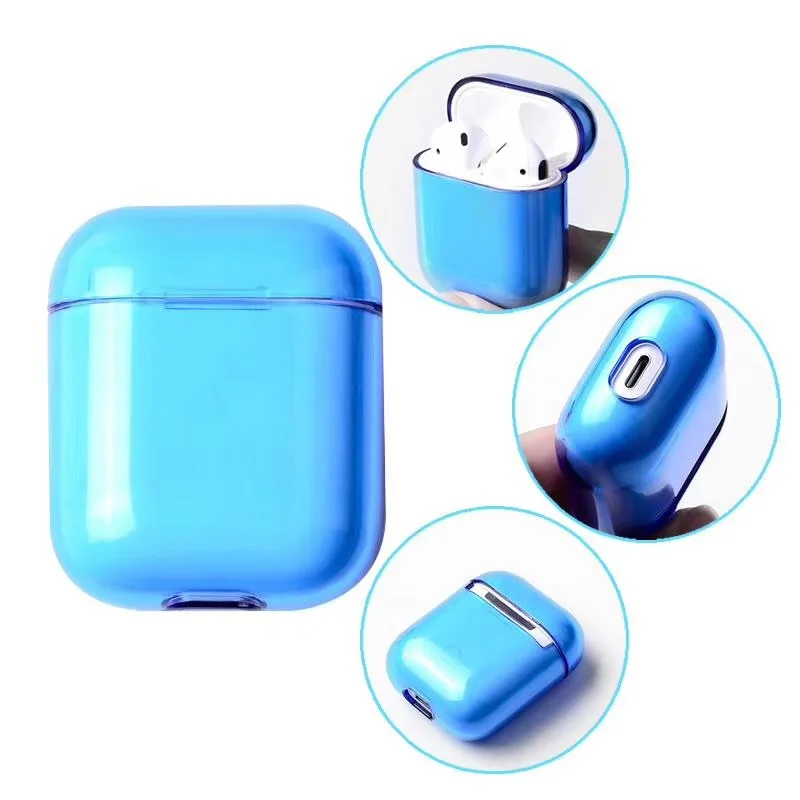 Для AirPods 2 Чехол защитный пластиковый прозрачный чехол противоударный для