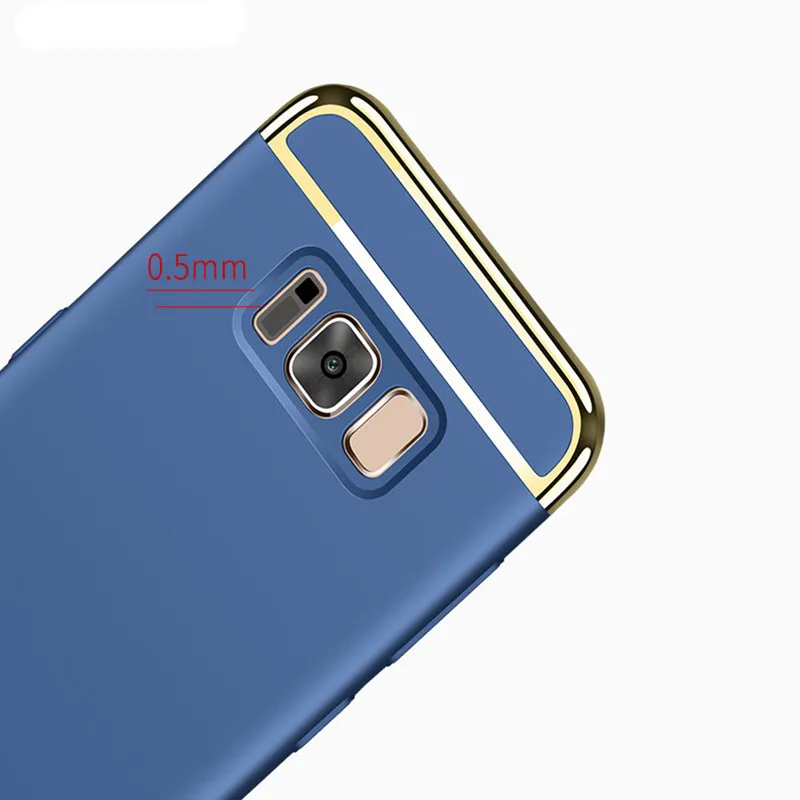 Для Samsung S6 S7 S8 чехол рамка задняя крышка ультра тонкий жесткий 3 в 1 защитный для