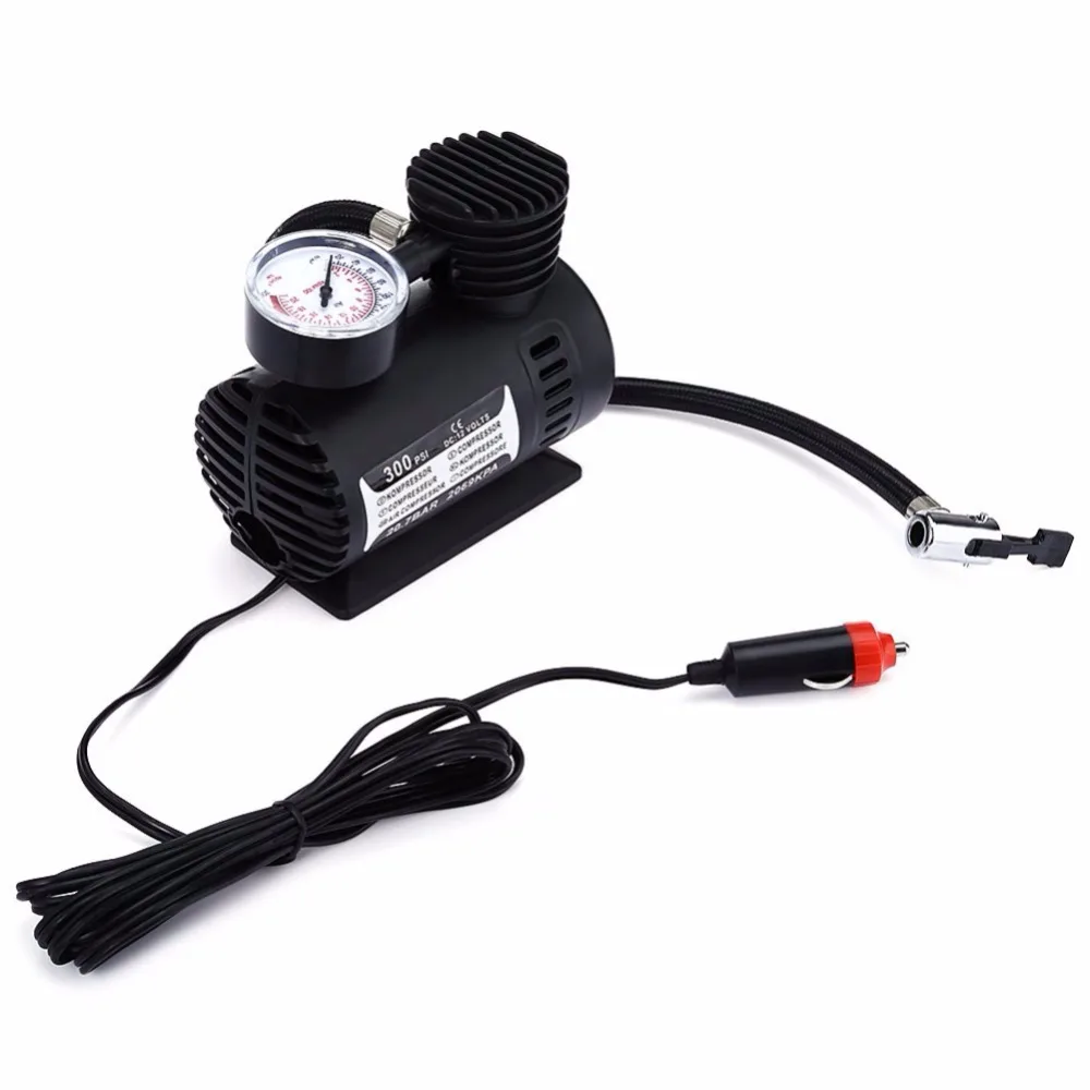 12V 300PSI Electric Car Inflatable Pump Mini Portable Compressor Tire Inflator for Car Bicycle Tire Balls Airbe