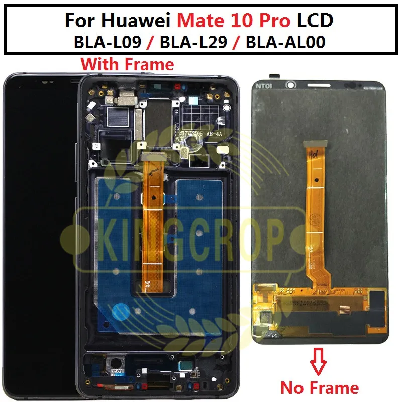 Huawei mate 10 Pro lcd 6,0 дюймов 2160*1080 ЖК-дисплей кодирующий преобразователь сенсорного экрана в сборе AMOLED для huawei mate 10 pro с рамкой