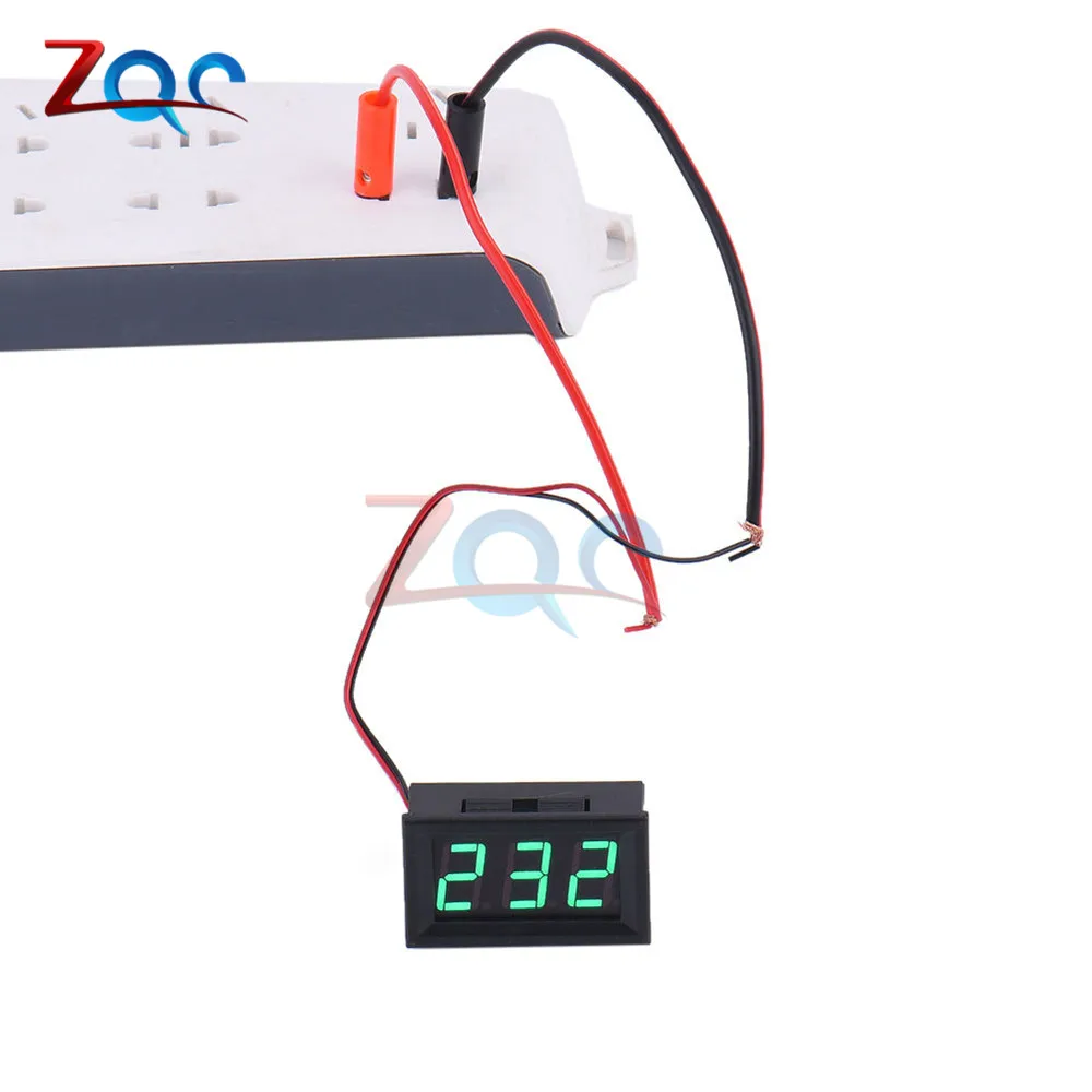 AC 70V-500V 2 wire 0,56 ''Мини цифровой вольтметр постоянного тока 4,5 V-30 V AC 70 V-500 V Вольт Напряжение Панель метр тестер 12V 24V 220V Вольтметр для электромобиля или мотоцикла автомобиля - Цвет: AC 70V-500V 2 wire