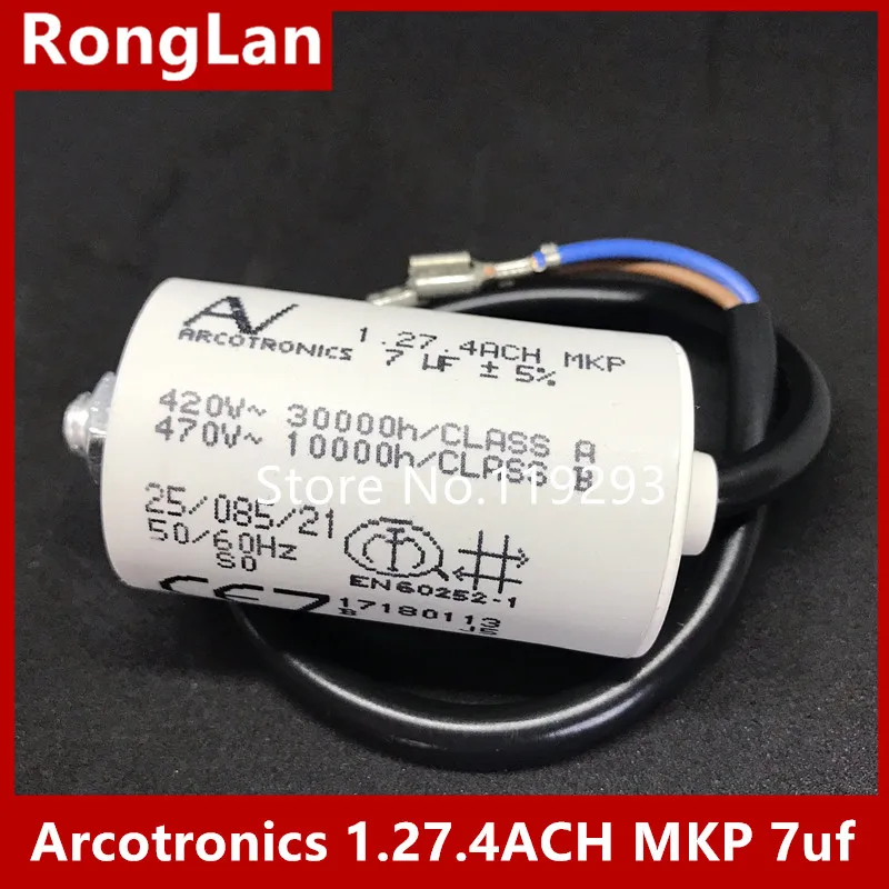 [BELLA] [New Original] Arcotronics AV 1.27.4ACH MKP 7uf 5% motor start capacitors