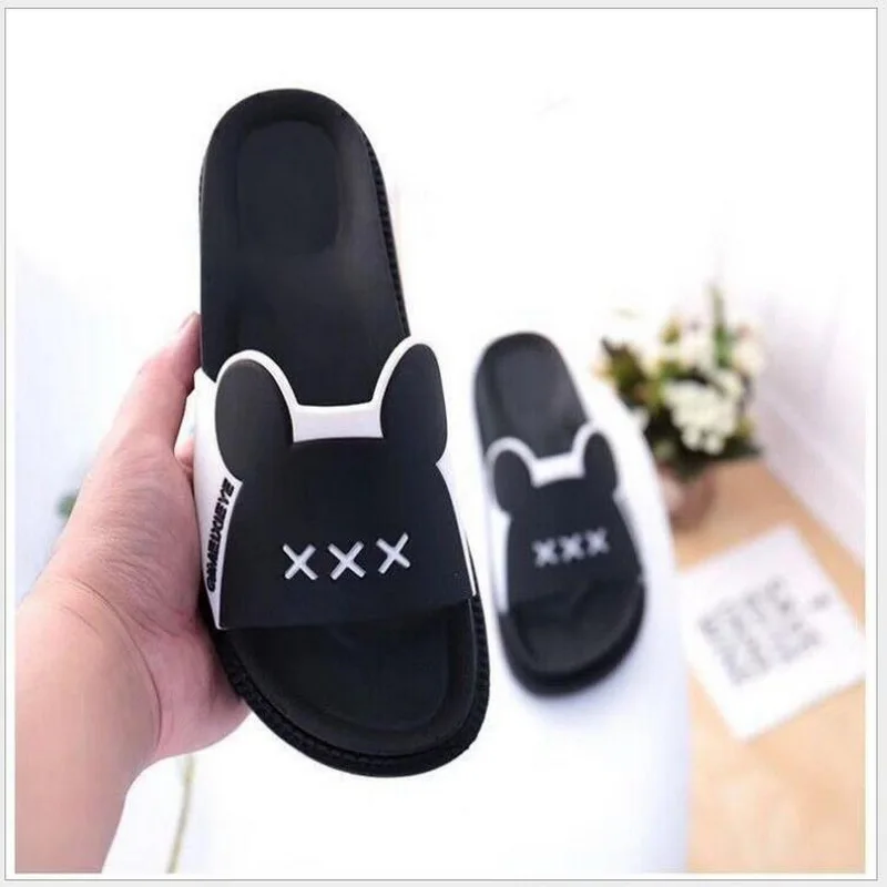 Slippers Women Flat Slides Summer Casual Beach Flip Flops Shoes Non-slip Indoor House Home Slippers