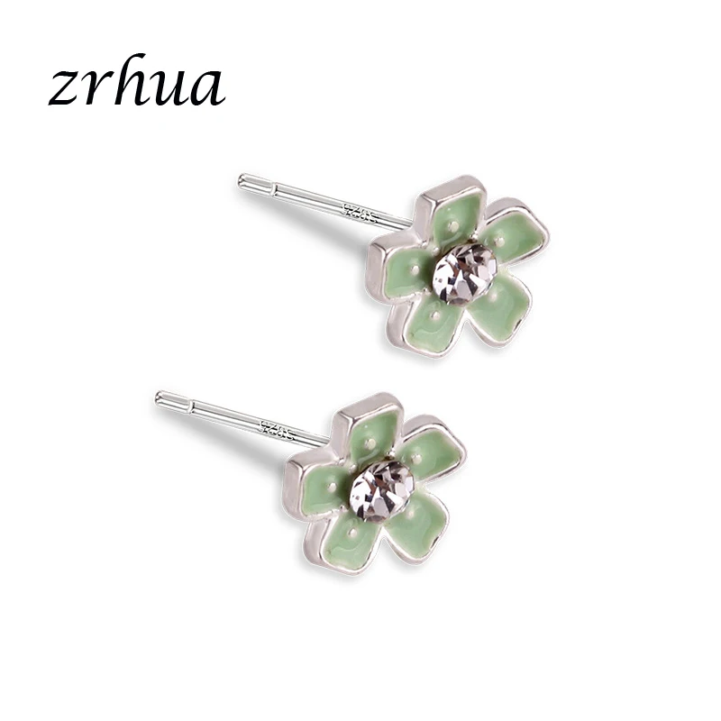 ZRHUA 2018 новые модные красивые серьги гвоздики с цветами для женщин ювелирные