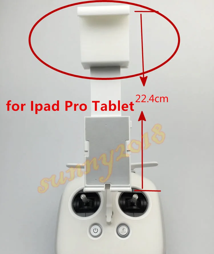 Bigger DJI Phantom 3 4 Inspire 1 Romote Control Tablet Holder Extension Panel for ipad Pro