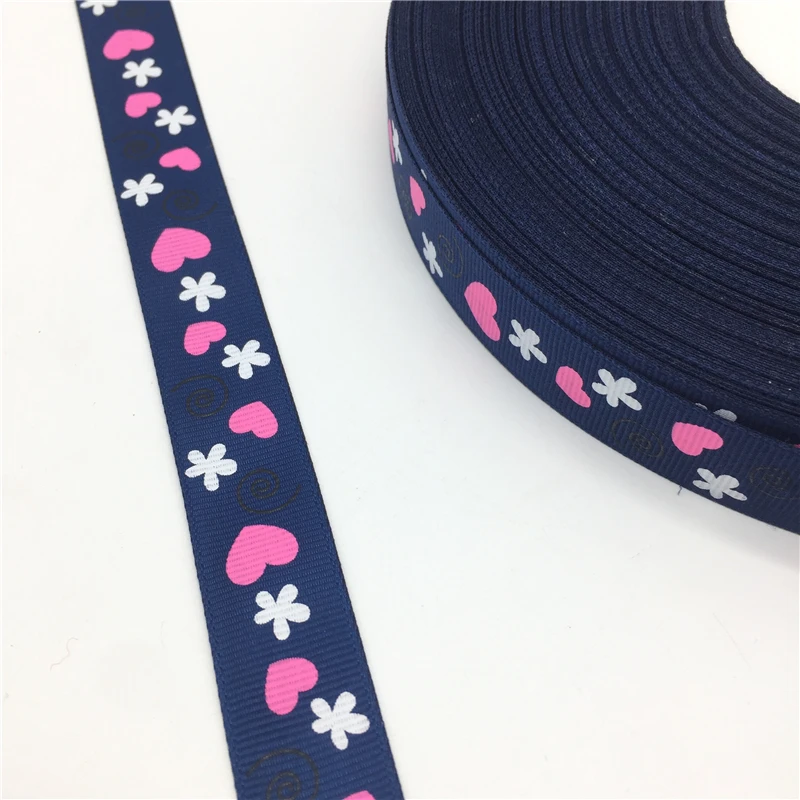 6 colors 3/4&quot(20mm) 5 yards Printed Flower Grosgrain Ribbon For Belt Gift Packing Wedding Decoration Christmas Supplies | Дом и сад