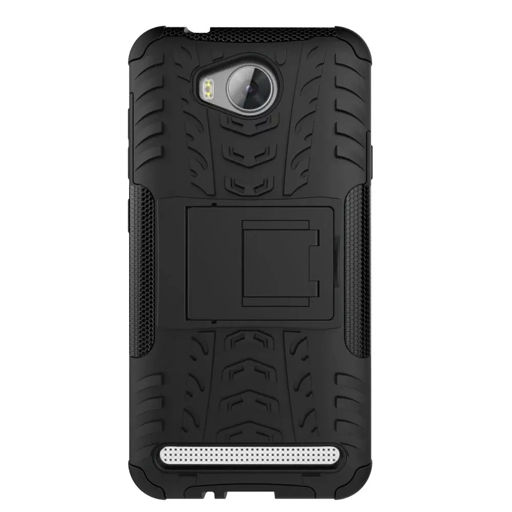 Tire Style Tough Rugged Dual Layer Hybrid Hard KickStand Duty Armor Case for Huawei Y3 II / 2 Phone Cover |
