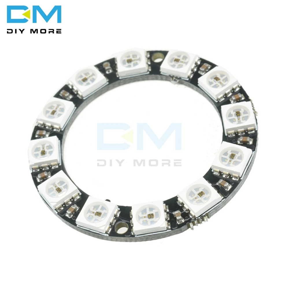Светодиодный rgb ring 12 бит WS2812 WS2812B 5050 RGB светодиодный интегрированный драйвер