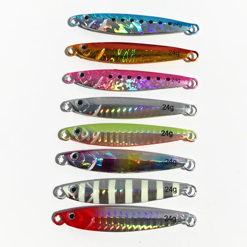 

Hot Sale 8 Pieces24g68mmMetal LureSliceJigBait Spoon Bait Fishing Bait Fresh Water Fishing Fishing Spoon Jigging Metal Fishing