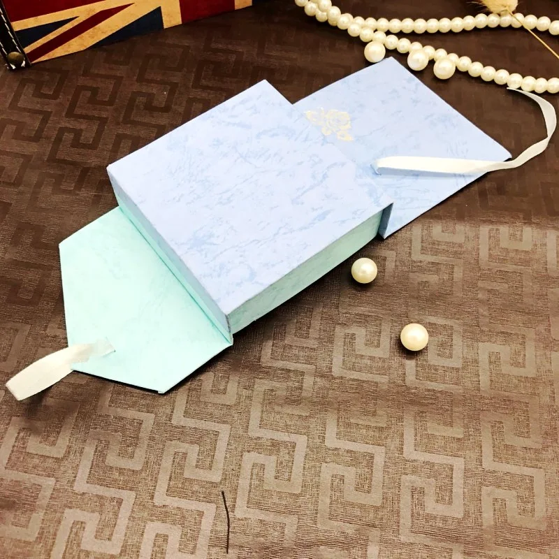 Jewelry packaging gift box2pcs9*9*3cm cute red powder purple-blue earring box wholesale bracelet ring zhiku | Украшения и