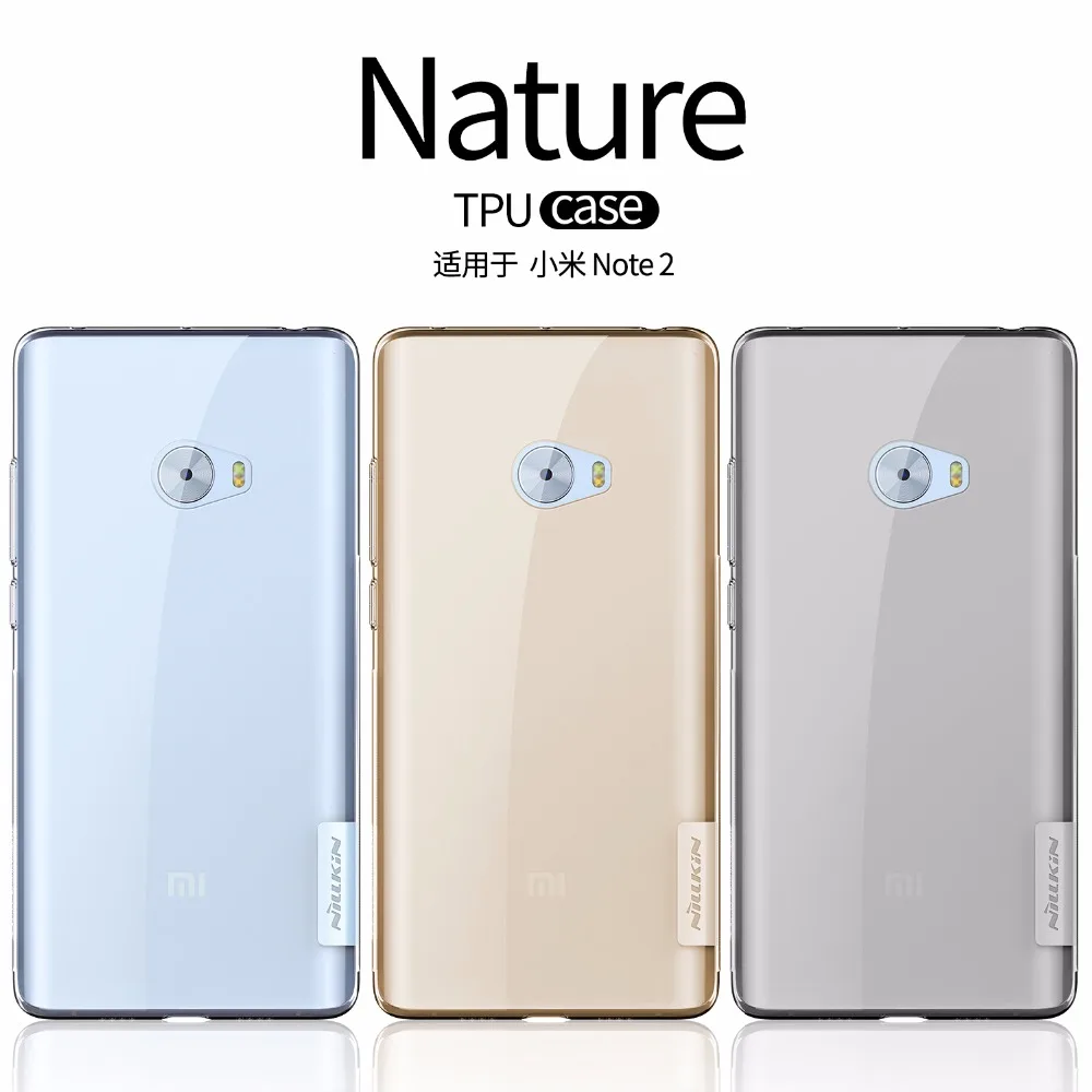 xiaomi mi note 2 case TPU back cover NILLKIN Nature clear soft with retailed package |