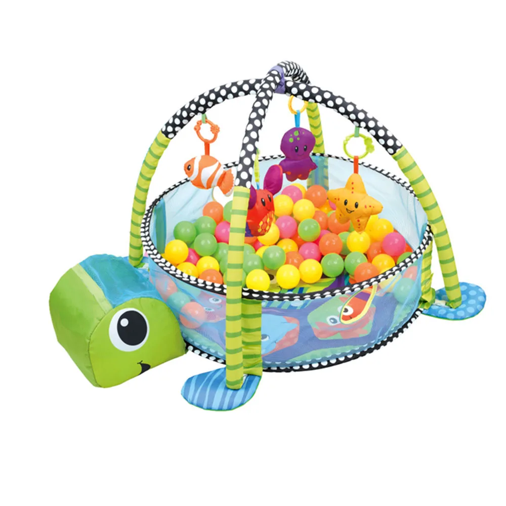 Синий С изображением короля льва, игровой коврик От 0 до 1 года, игровой коврик ковер для спортзала двусторонний развивающий коврик в детскую комнату черепаха сетка для игрушек поддержка 3-в-1 морской Пул забор - Цвет: Синий