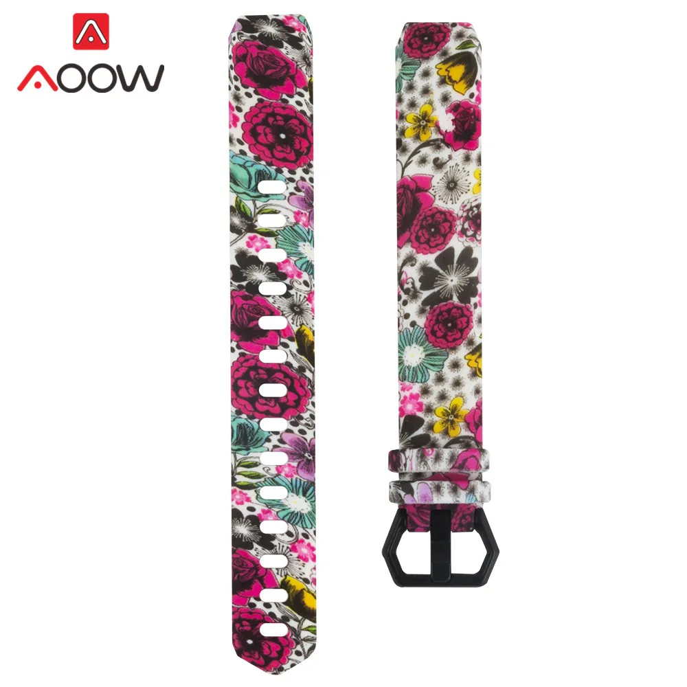 Colorful 10 Мягкий силиконовый спортивный ремешок для часов для Fitbit Alta/Alta hr/ACE Смарт часы с рисунком Печать Водонепроницаемый замена Браслет ремешок - Band Color: Colorful 10