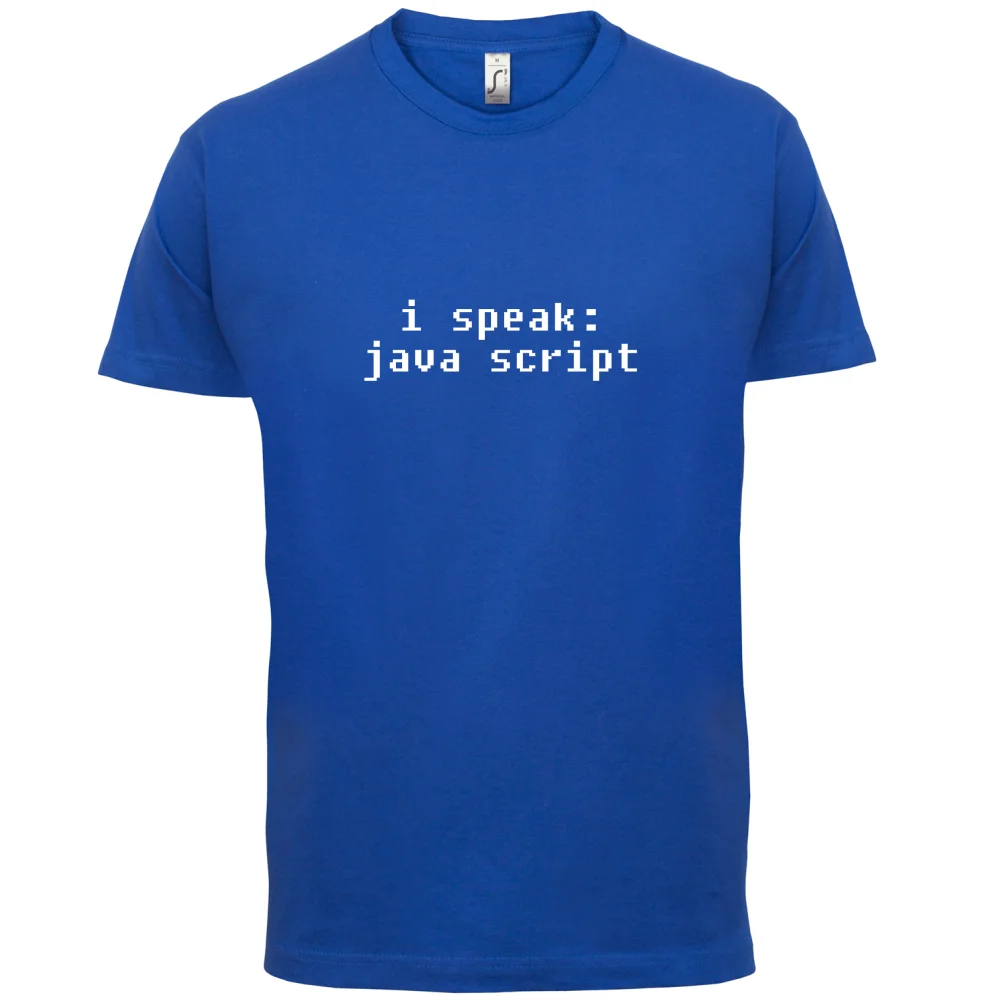 I Speak Javascript Мужская футболка Программирование/Компьютеры/код 13 цветов с надписью